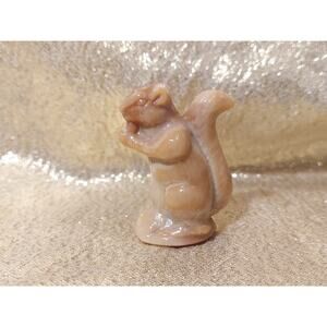 Vintage Marble/Soapstone Stone Squirrel Brown Swirl Figure MCM Decor Animal